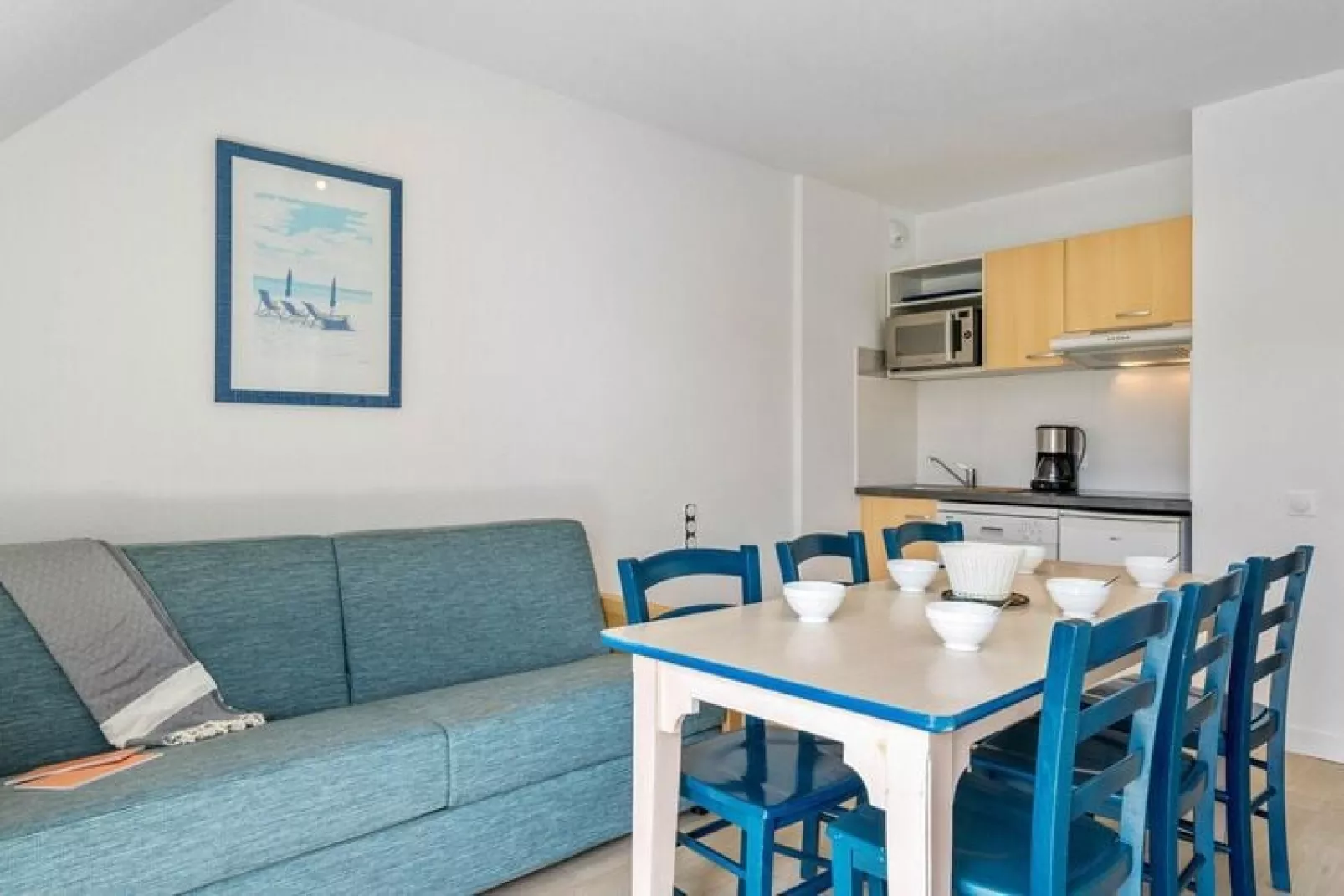 Residence La Voile d'Or L'Ile-aux-Moines  -  OVO26 -App Standard 6 p - Terr ou balcon - Apt 5 pers - 1 chambre-Woonkamer