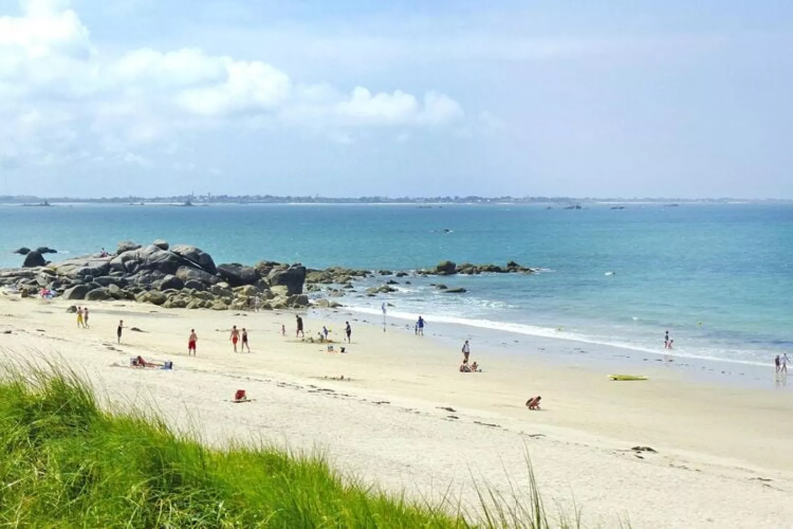 Das Meer vor der Türe 180° Panoramablick Plouescat-Gebieden zomer 5km