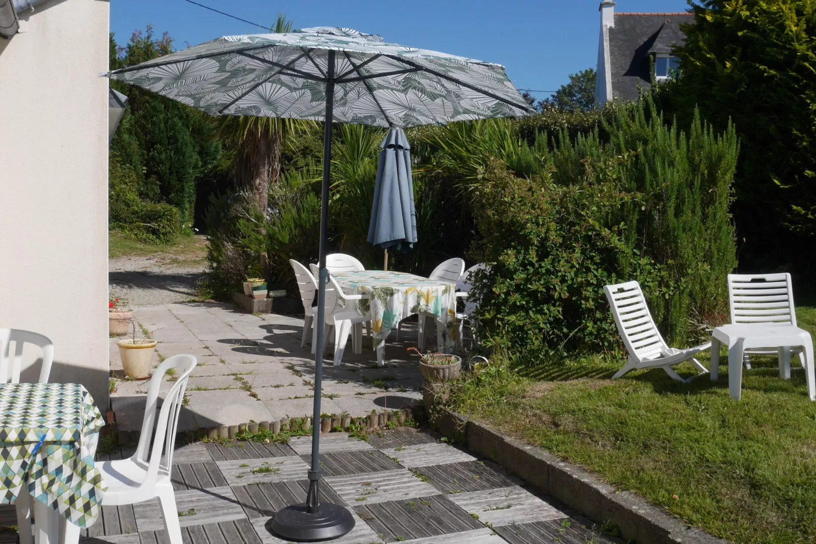 Ferienhaus mit Meerblick Landéda-Terrasbalkon