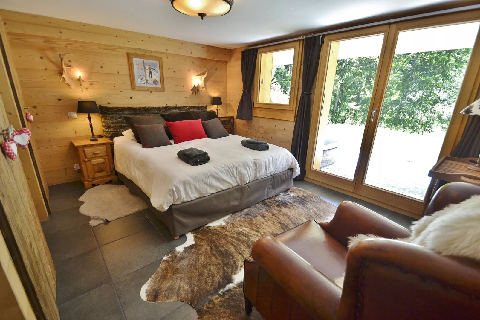 Idyllisch chalet in Le Chinaillon met sauna-Slaapkamer