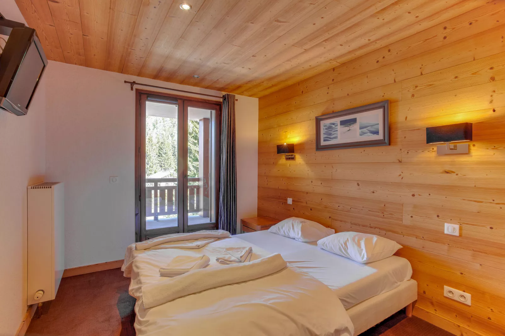 Modern appartement gelegen in authentiek Savoyaards bergdorp-Slaapkamer