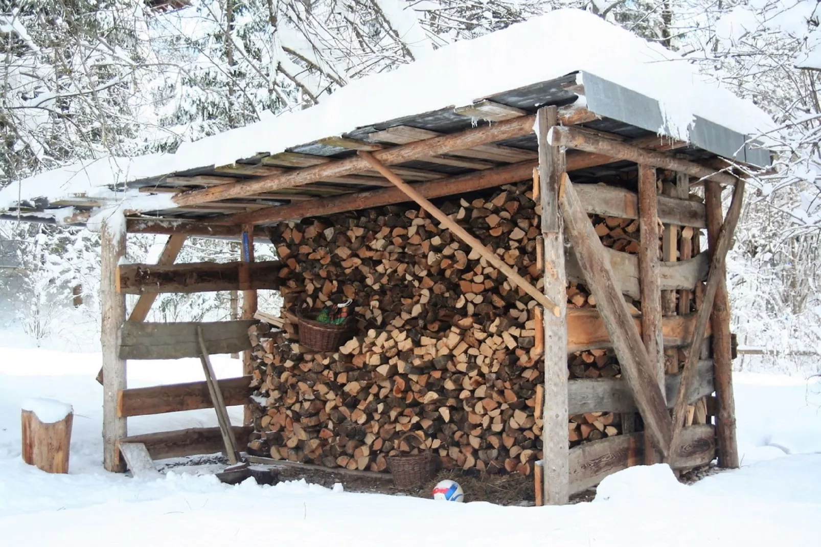 Haus Das kleine Paradies-Tuin winter