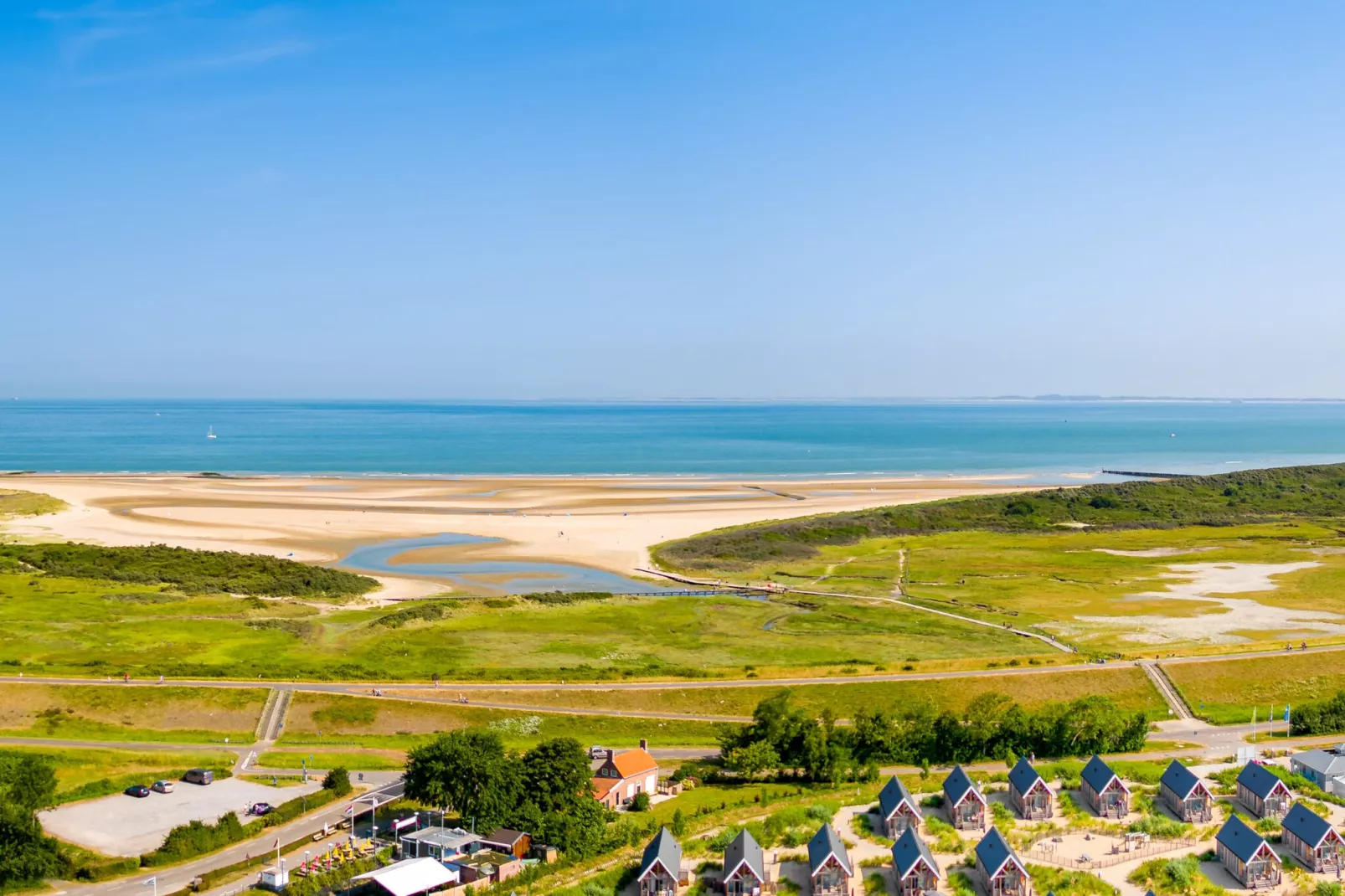 Beach Resort Nieuwvliet-Bad 10-Gebieden zomer 1km