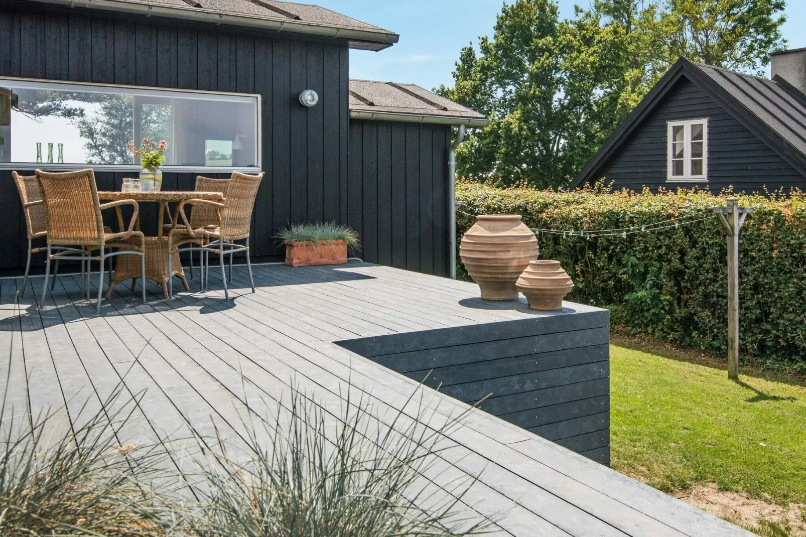 Geweldig vakantiehuis in Bjert met een balkon