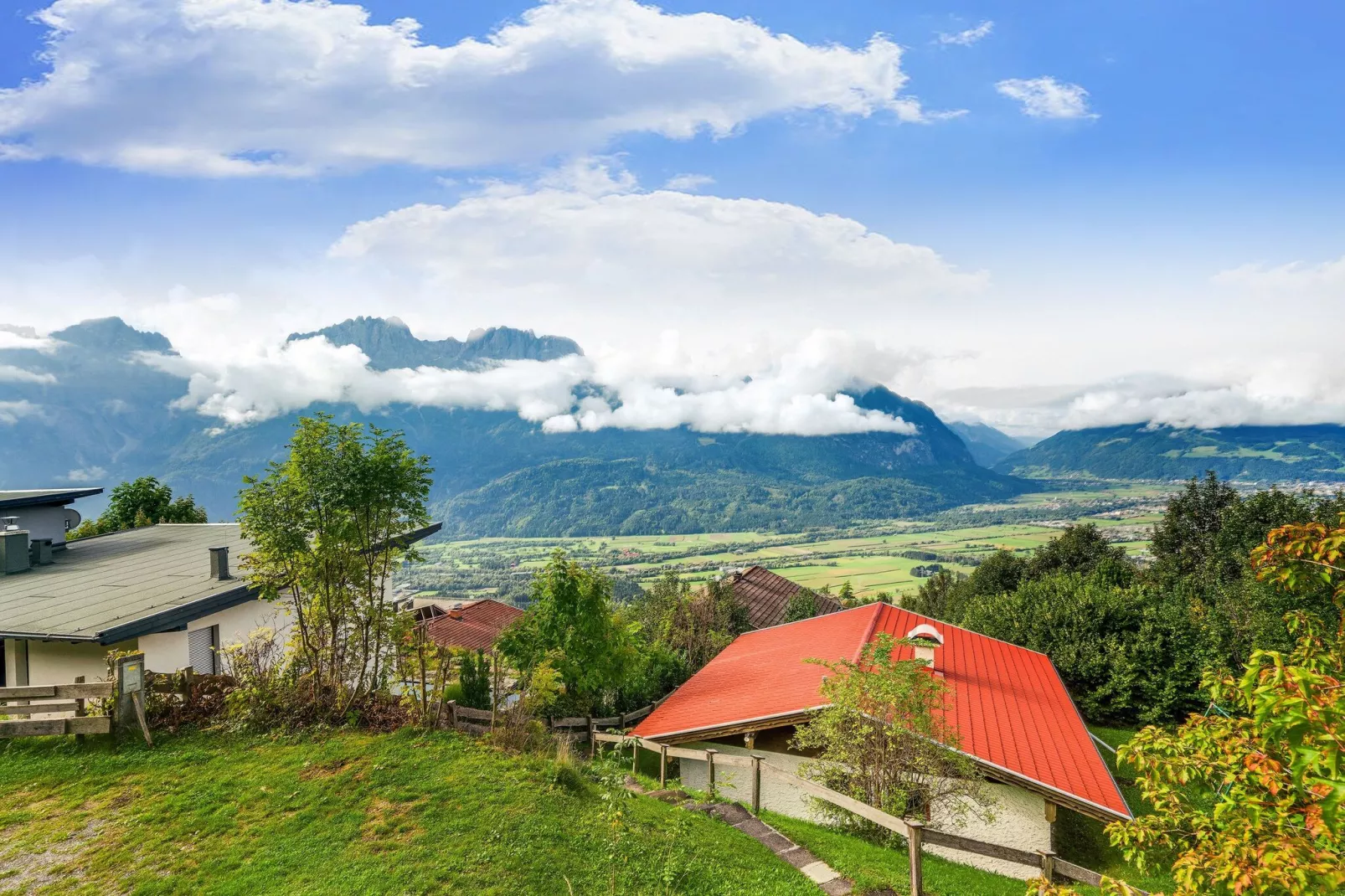 Chalet Dolomitenblick-Uitzicht zomer