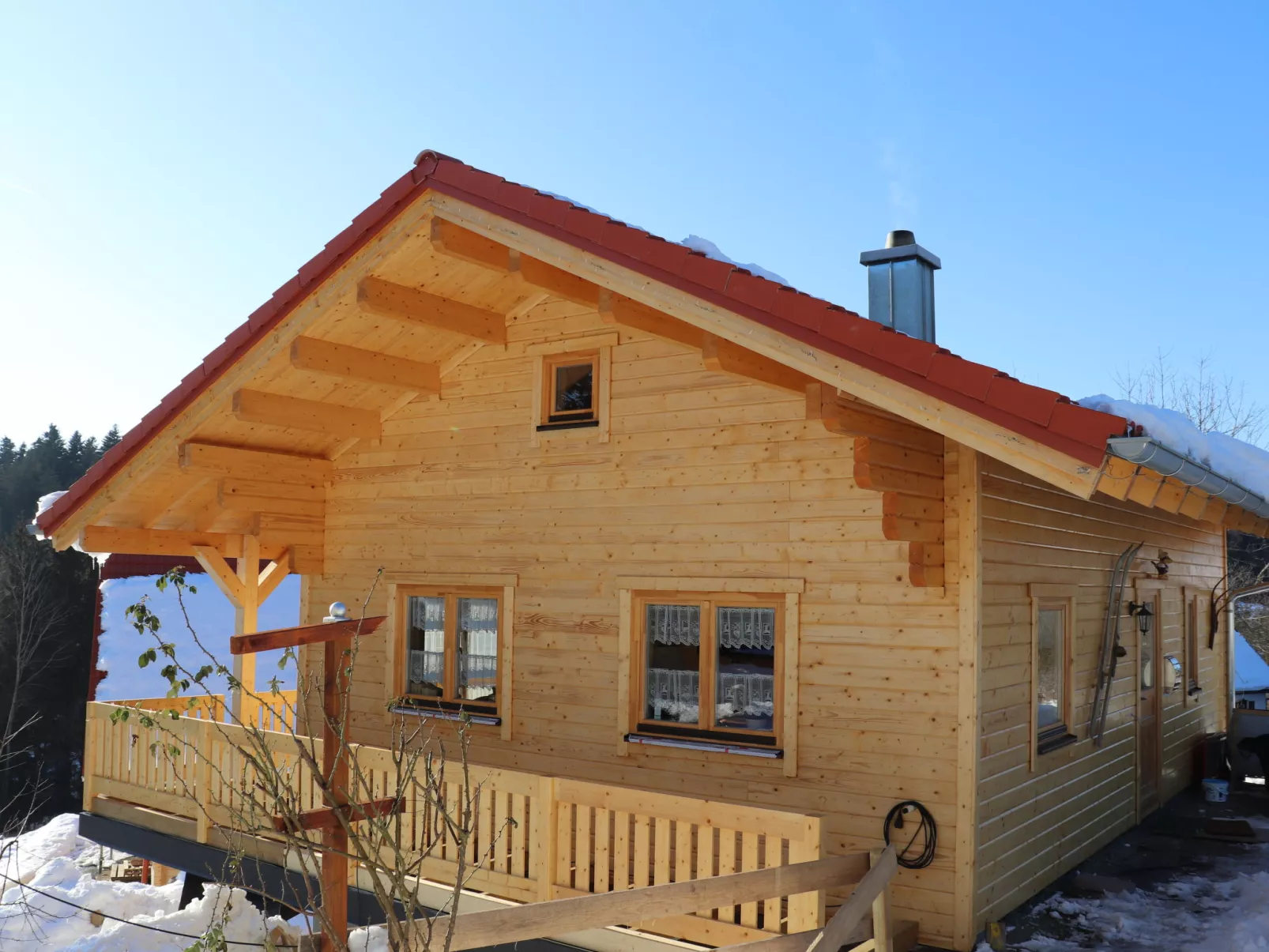 Chalet Toni mit Sauna-Buiten