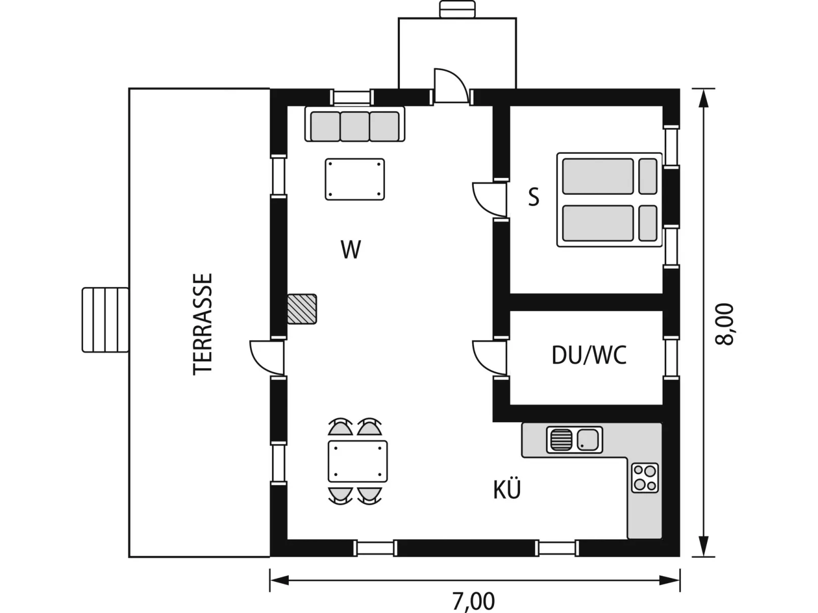 Kjuge Nya Huset-Binnen