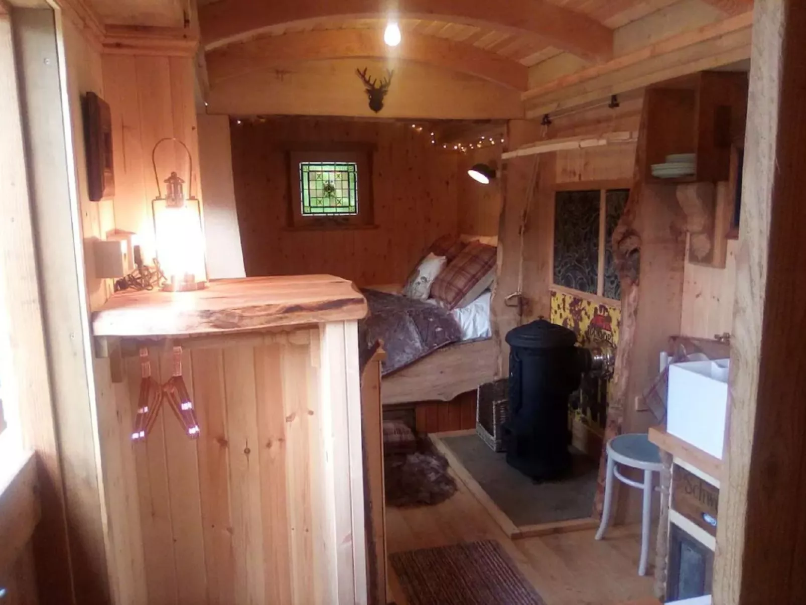 Shepherds Hut-Binnen