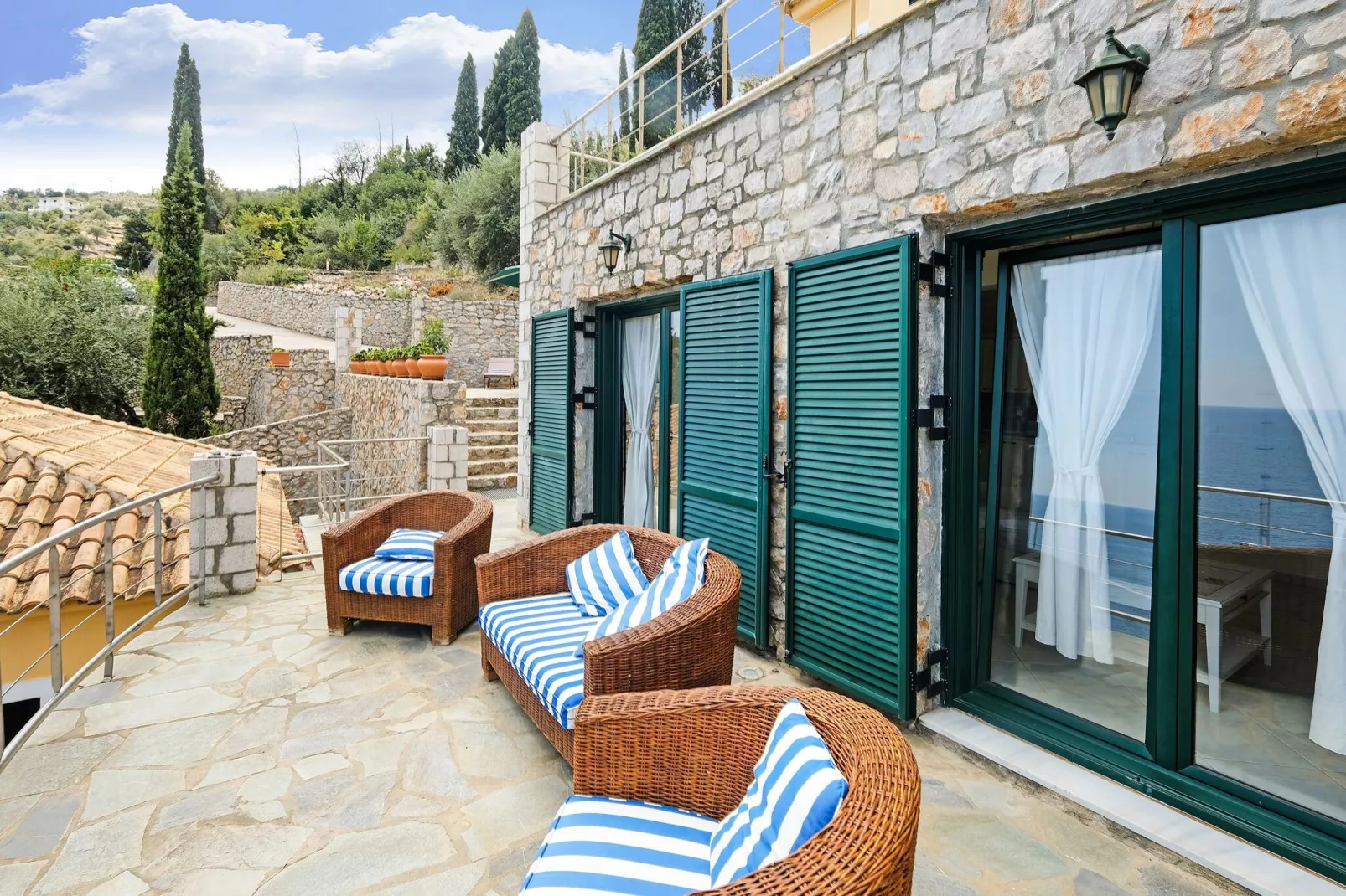 Villas God Bacchus  God Dionysus-Terrasbalkon