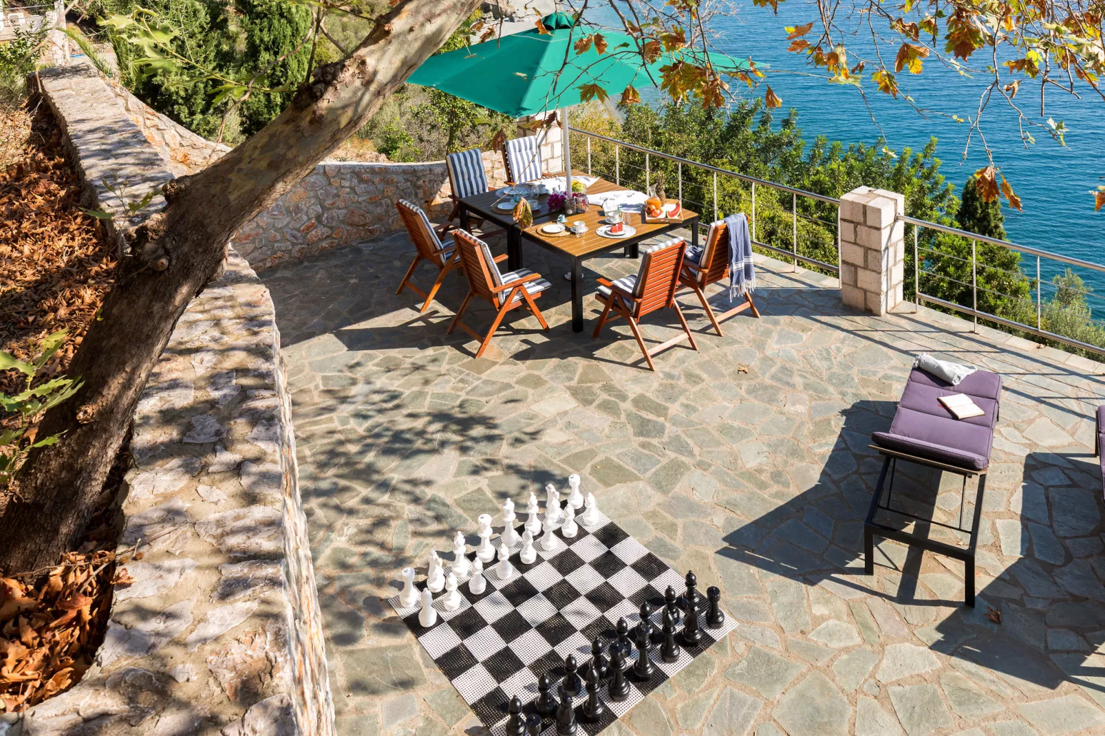 Villas God Bacchus  God Dionysus-Tuinen zomer
