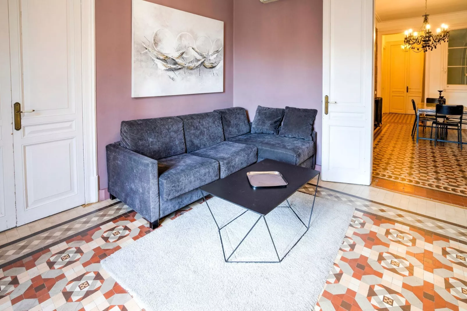 Ramblas Luxury Apartment-Woonkamer