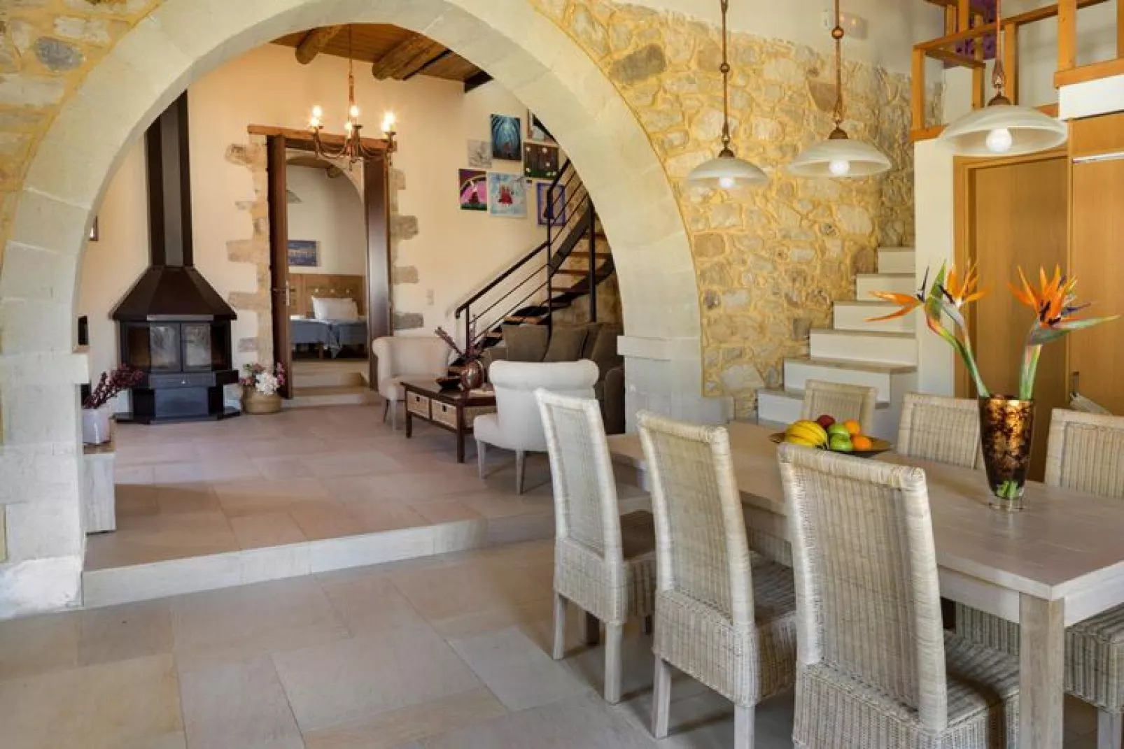 Holiday home, Maheri-Villa Aladanos-Eetkamer