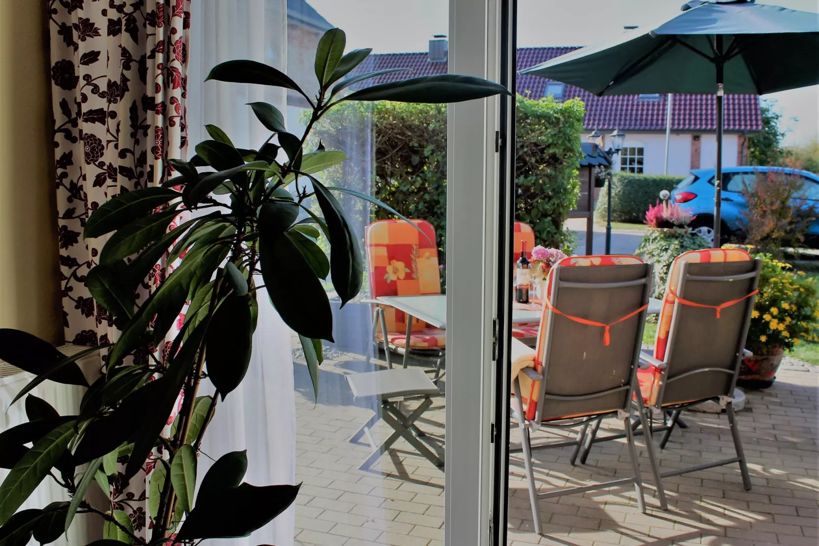 Ostseeurlaub Zur Steinbäck mit Terrasse-Uitzicht zomer