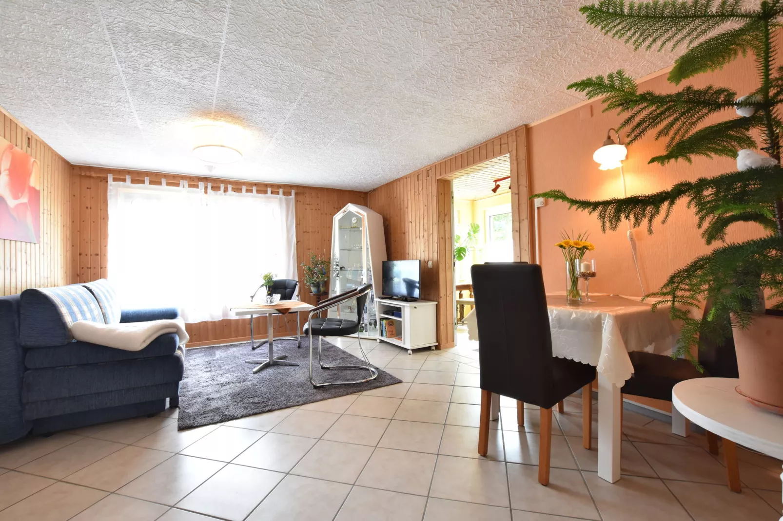 Ferienbungalow Kröpelin-Woonkamer
