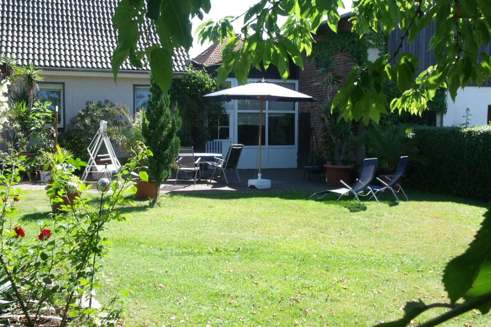 Seestrasse in der Mecklenburgischen Schweiz-Tuinen zomer