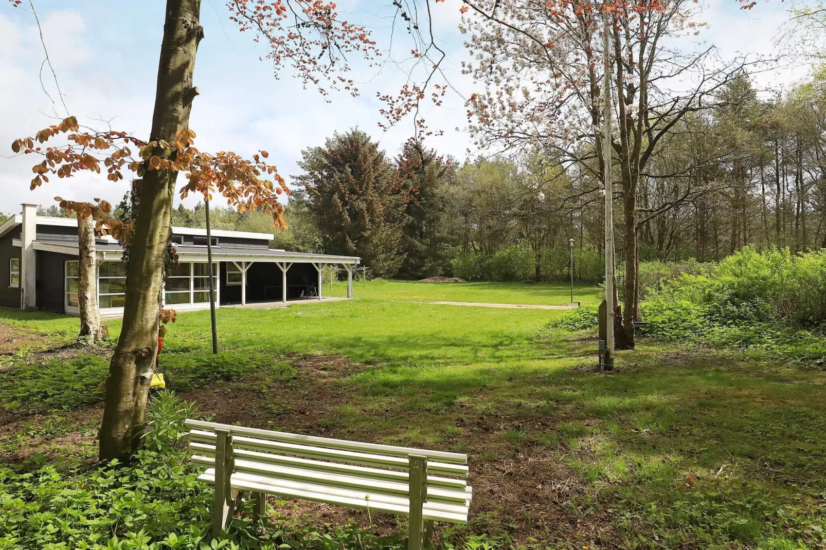 Prachtig vakantiehuis in Hals met zwembad-Buitenlucht