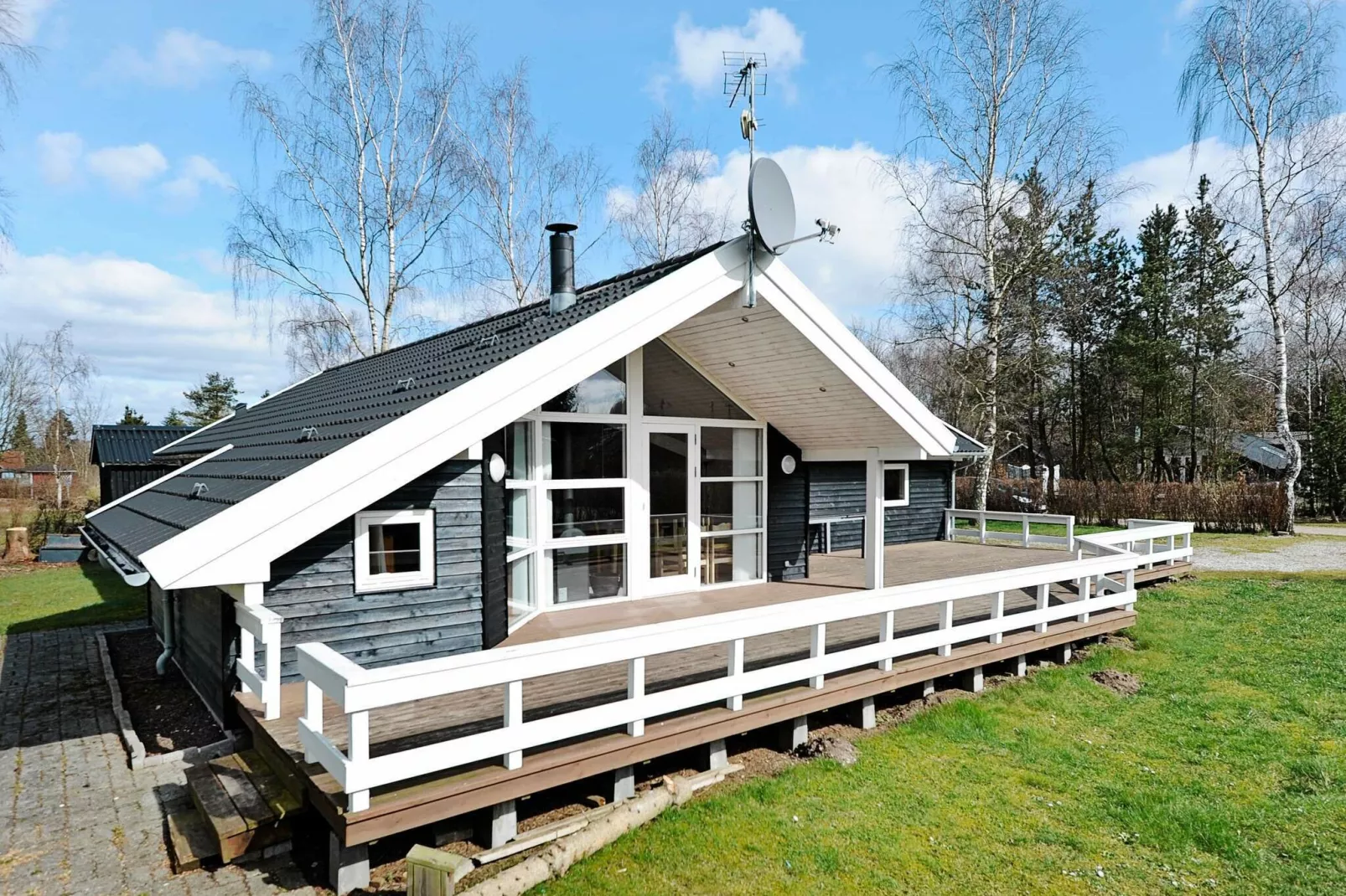 Ruim vakantiehuis in Fårvang met sauna