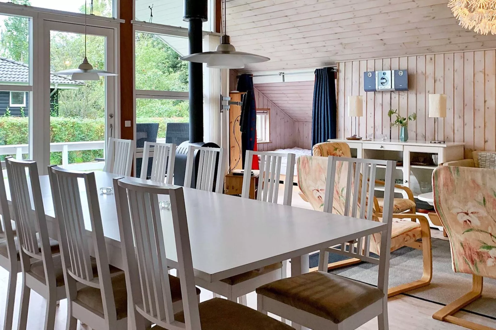 Ruim vakantiehuis in Fårvang met sauna-Binnen