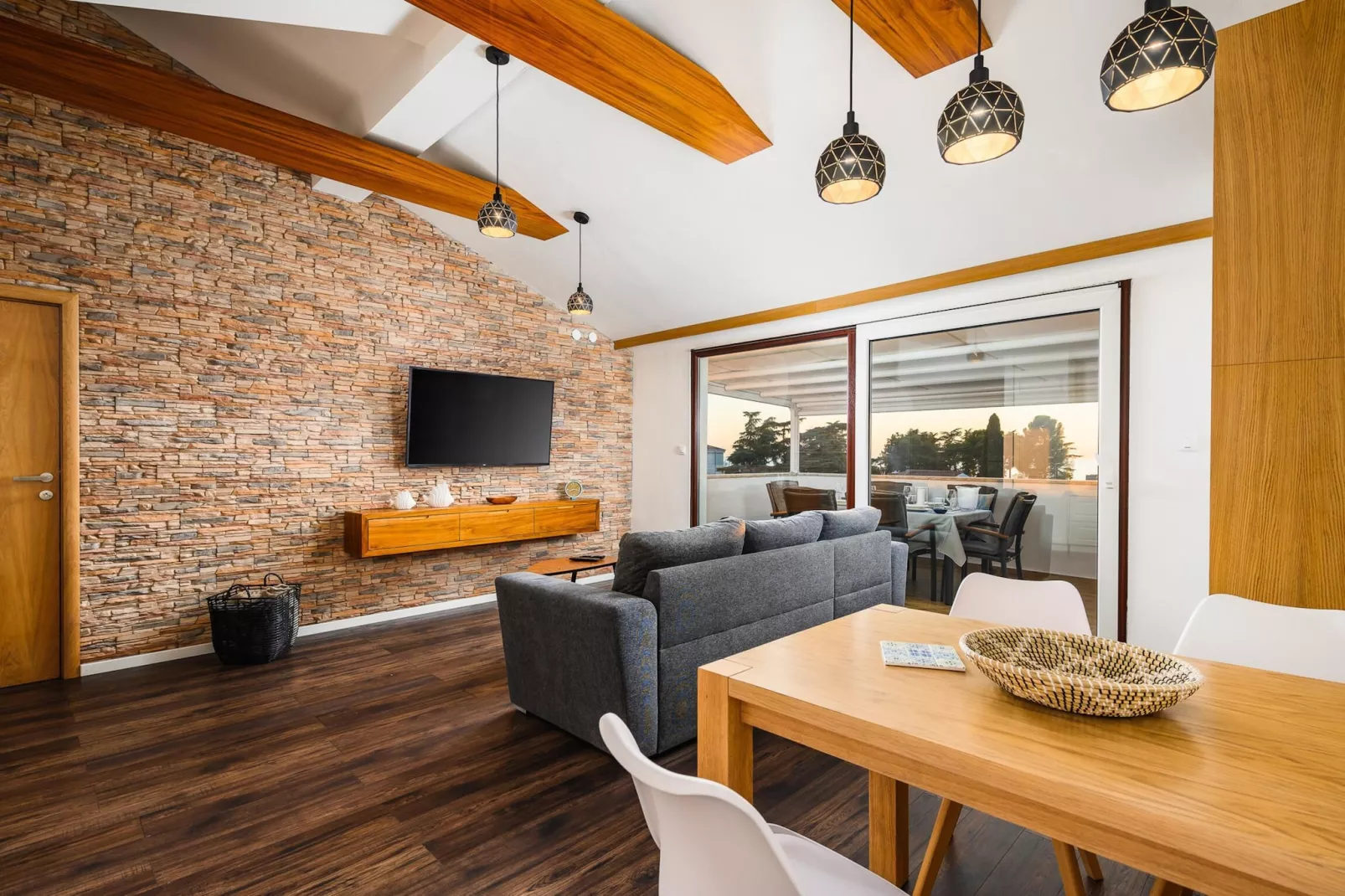 Sunset Suite Premium Apartment-Woonkamer