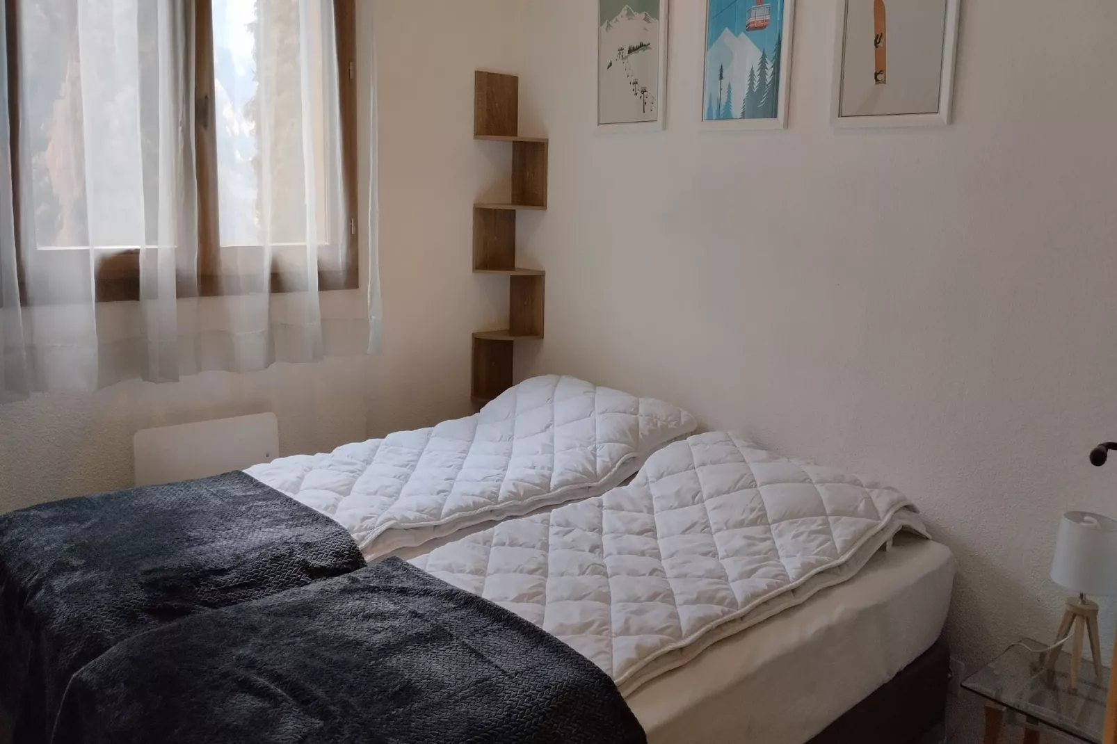 Hameau 1 002 - SPA & PISCINE appartement 6 pers-Slaapkamer