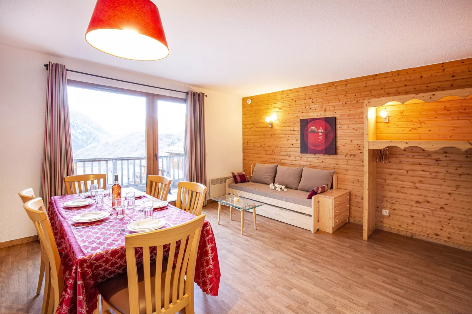 Hameau 5 103 - SPA & PISCINE appartement 6 pers-Woonkamer