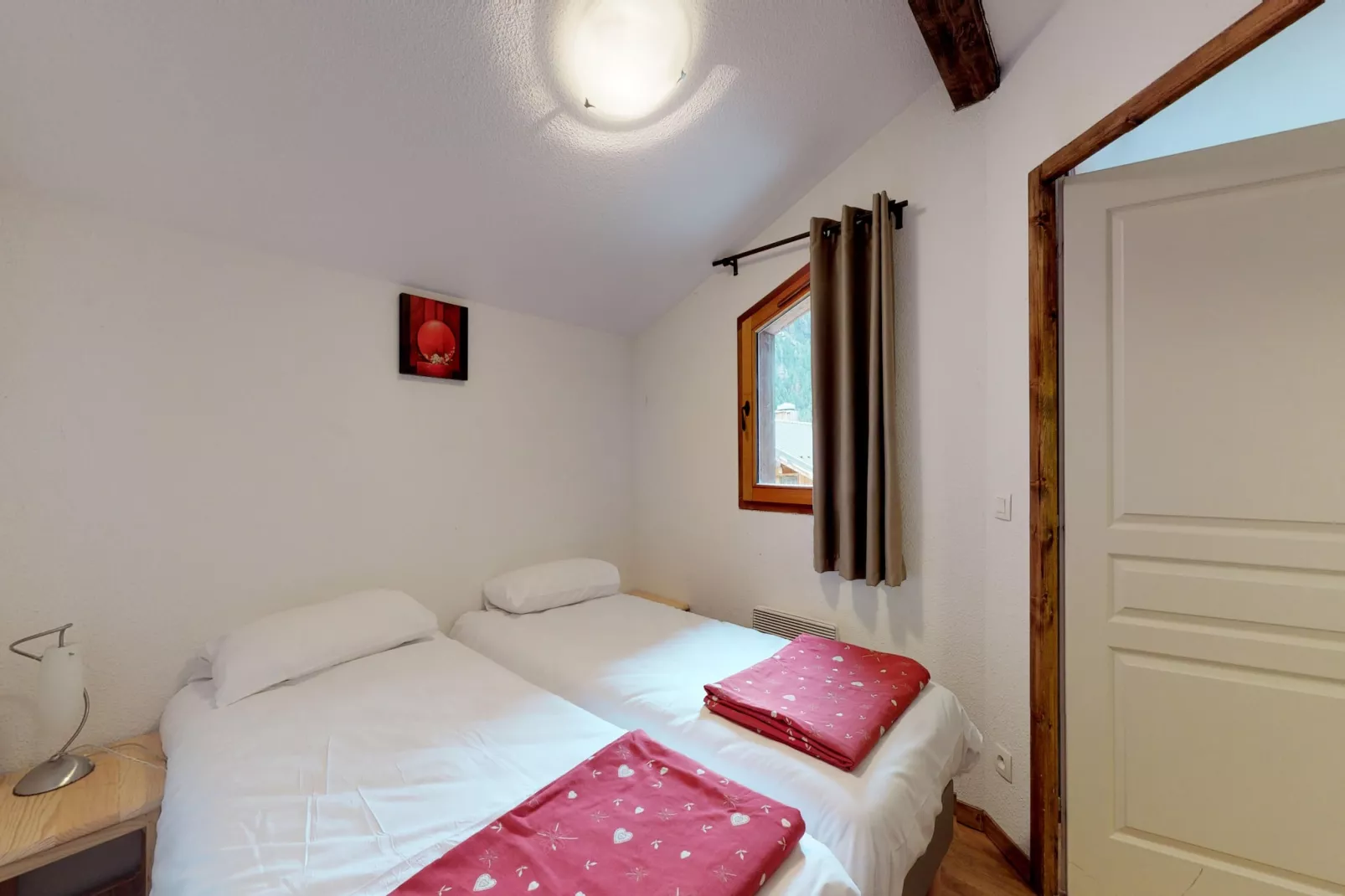 Hameau 4 201 - SPA & PISCINE appartement 4 pers-Slaapkamer
