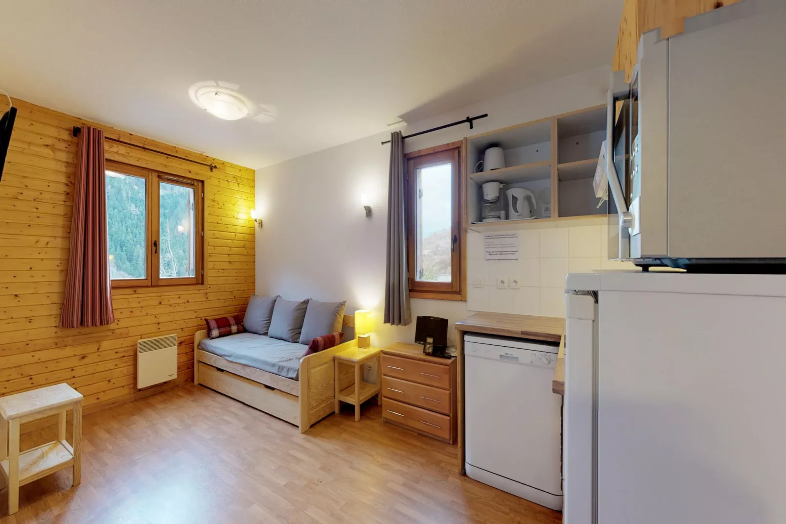 Hameau 8 101 - SPA & PISCINE studio 4 pers.-Woonkamer