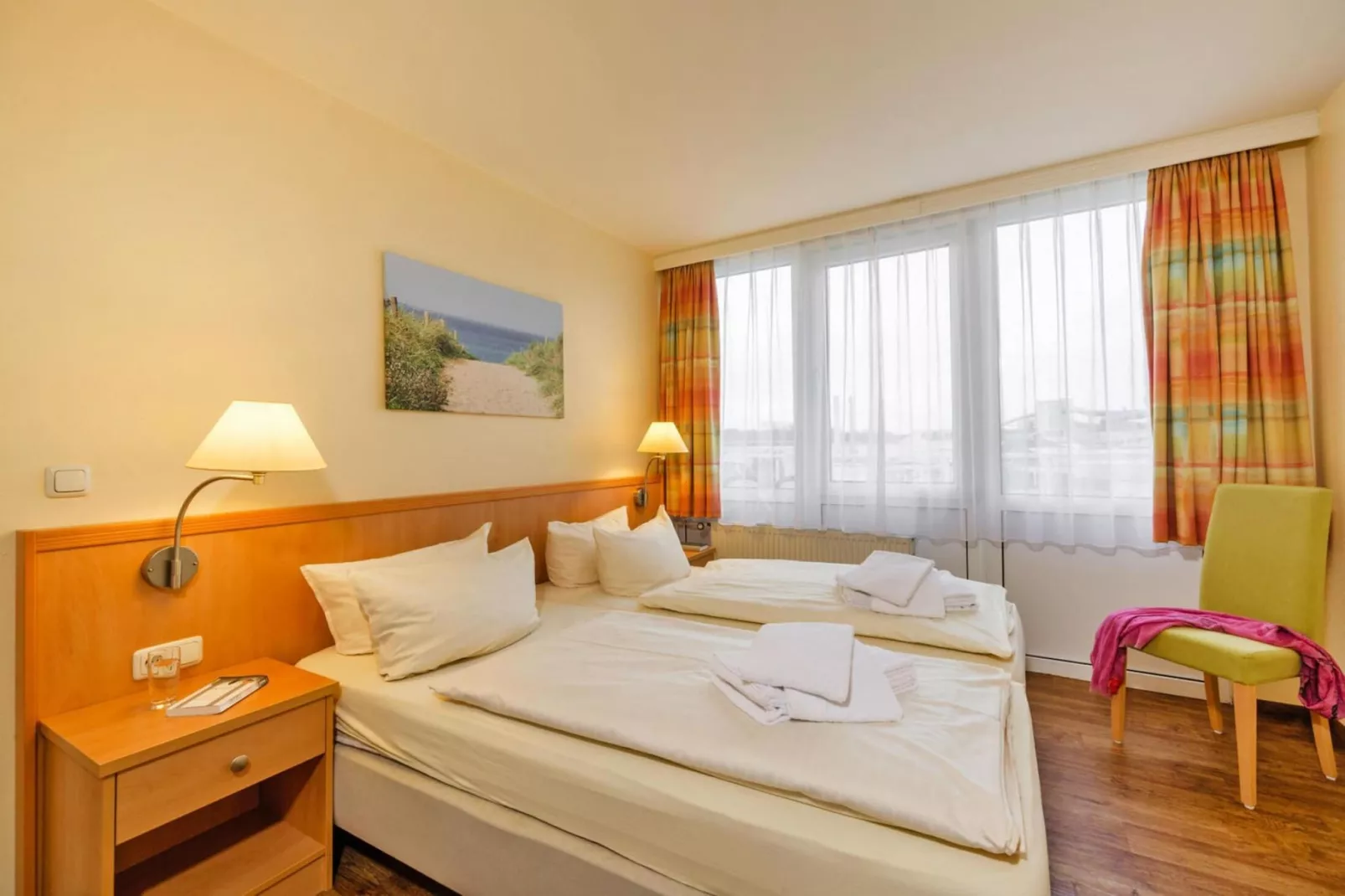2-Zimmer-Appartement "Am Park"-Slaapkamer