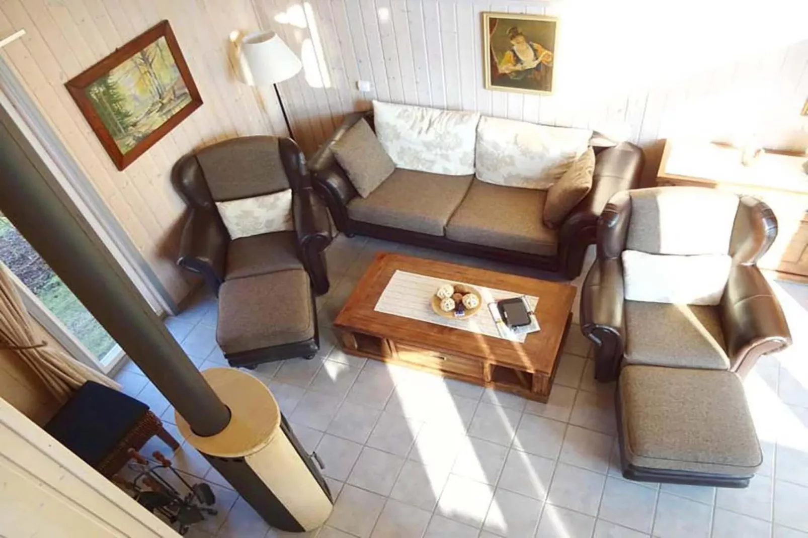 FH Wildgans Comfort mit Sauna & Kaminofen 81 qm 128-Woonkamer