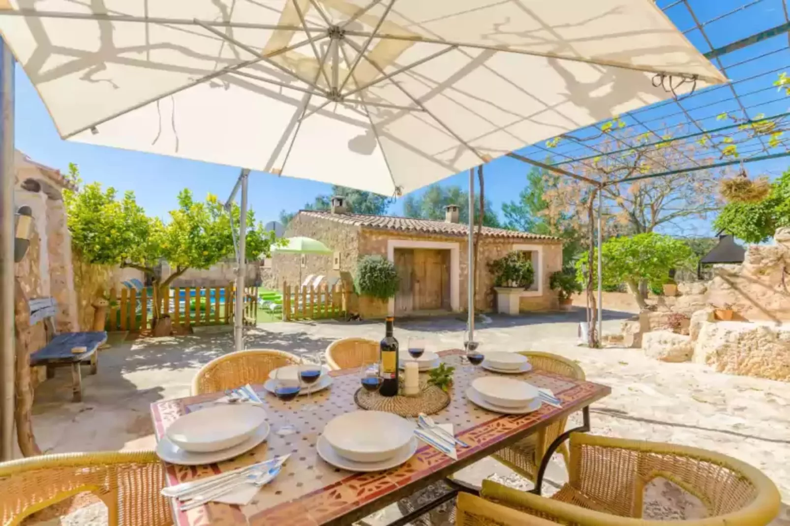 Finca Can Maria Costitx-Terrasbalkon