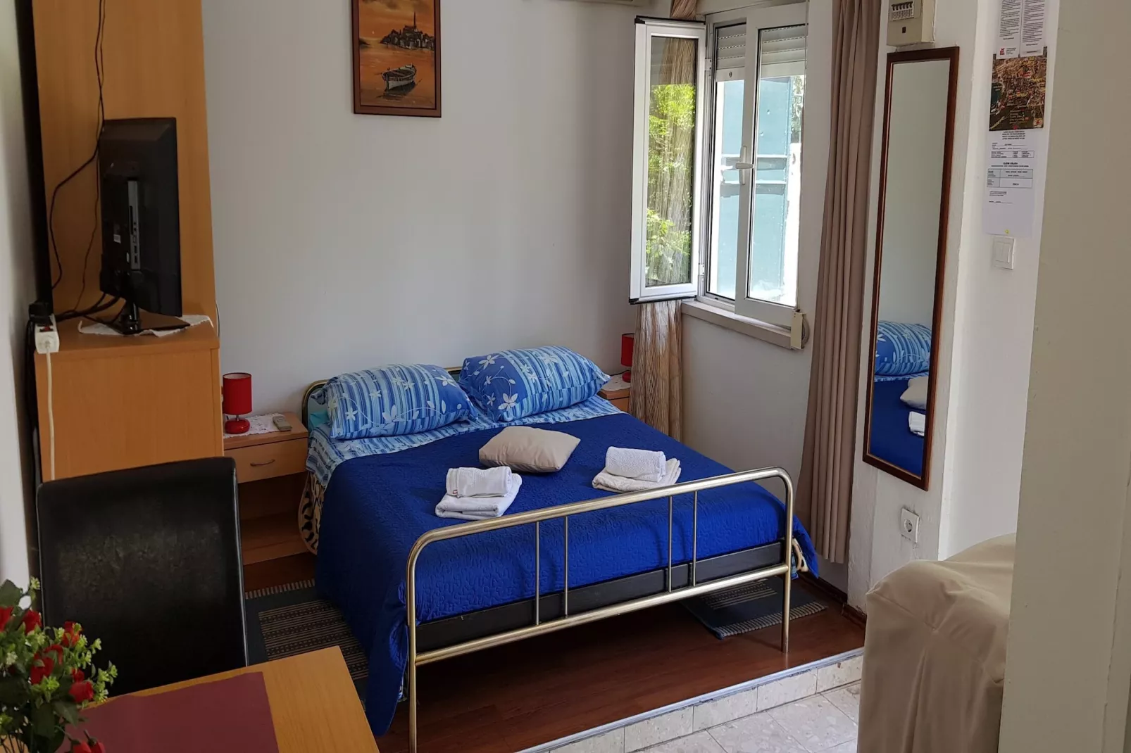 Apartment Mateo Lapad - Studio Apartment with Terrace and Garden View-Slaapkamer