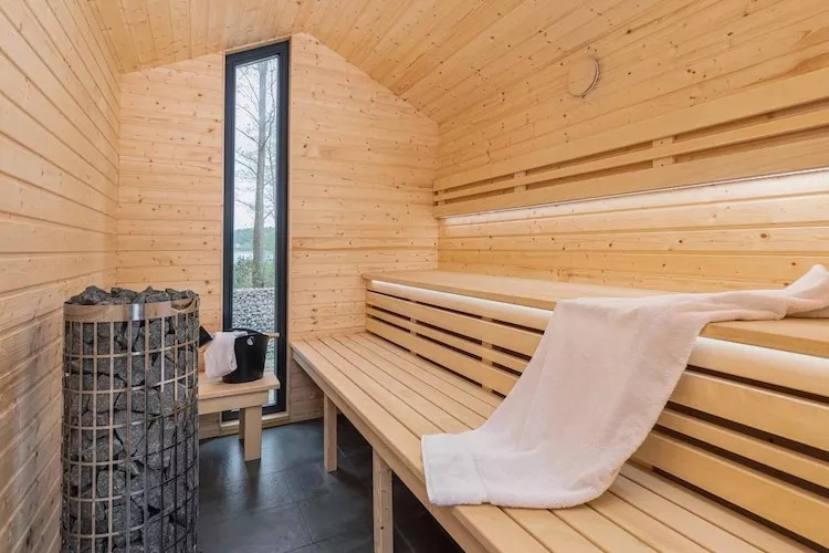 Domy wakacyjne dla 6 osób nad jeziorem Wisełka-Sauna