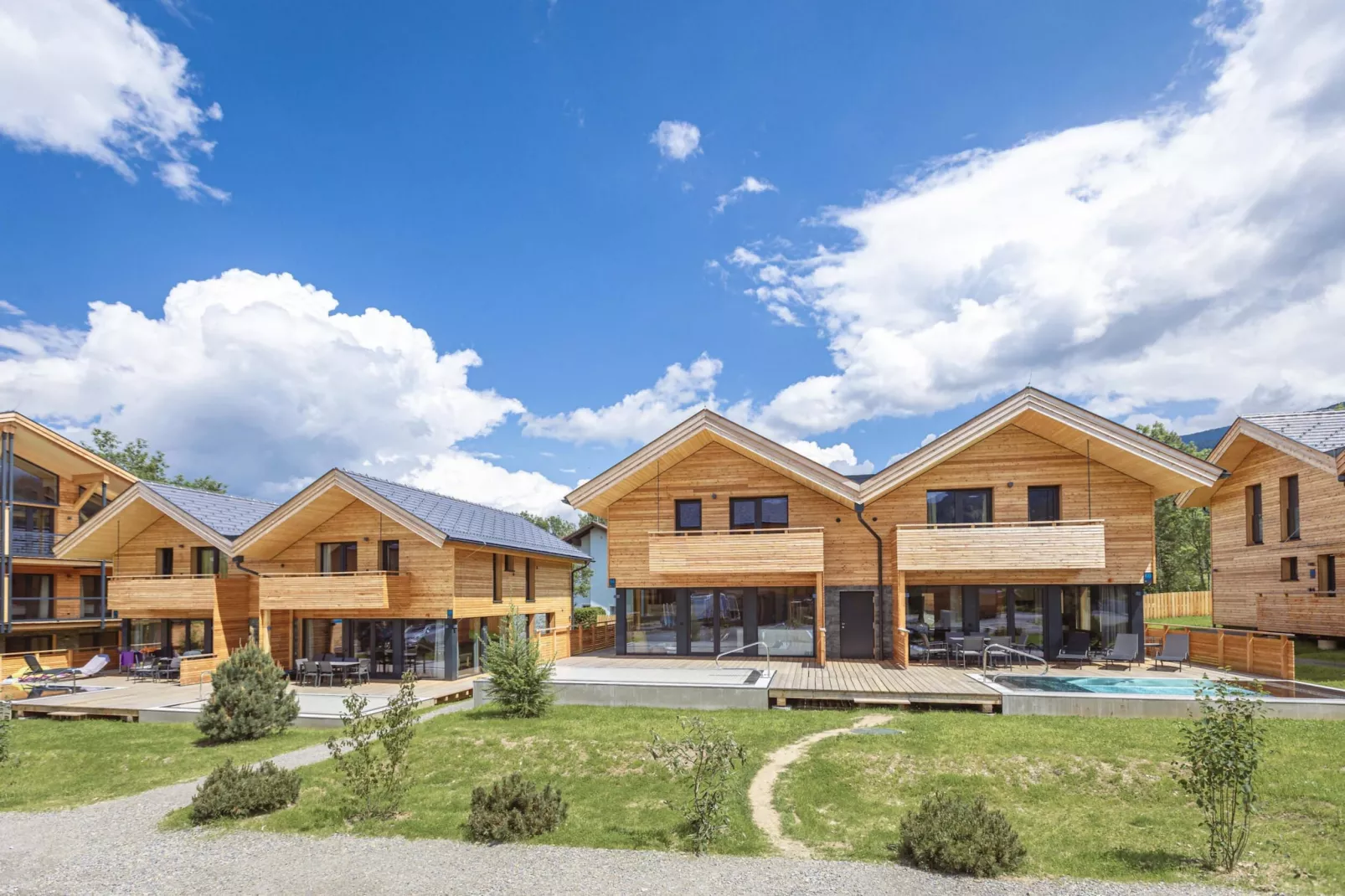 Kreischberg Pool Villen 3c-Buitenkant zomer