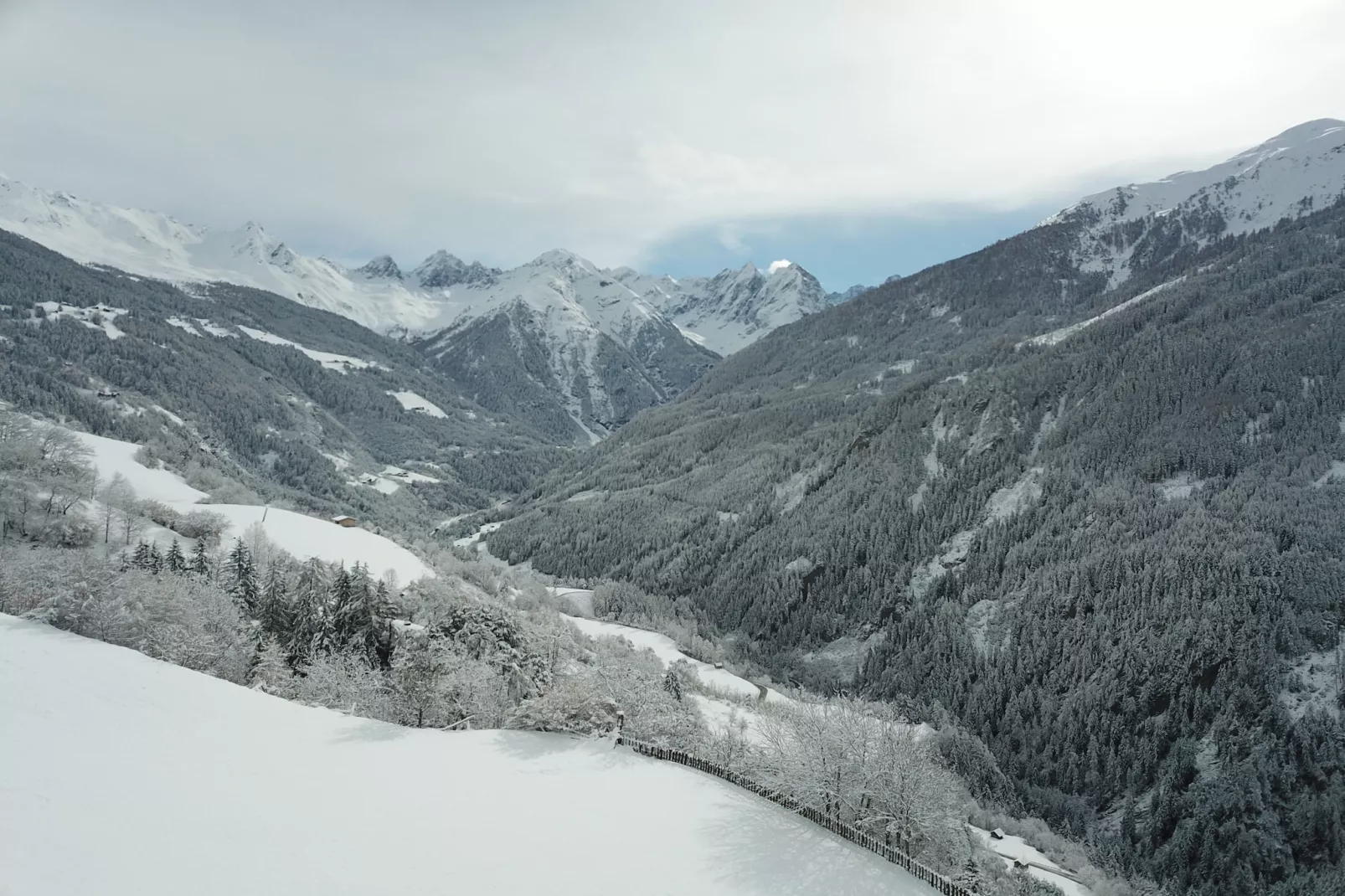 Panoramablick Kaunergrat-Gebied winter 5km