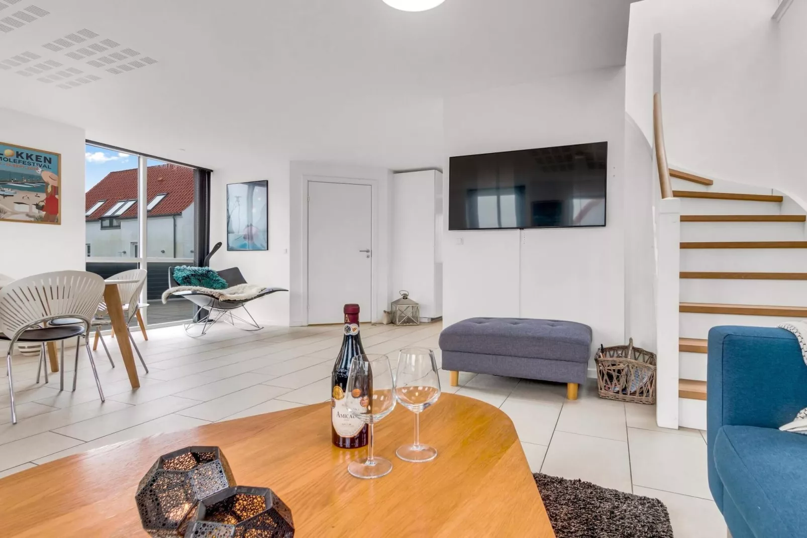 Vakantiehuis, 750m van het strand-Binnen