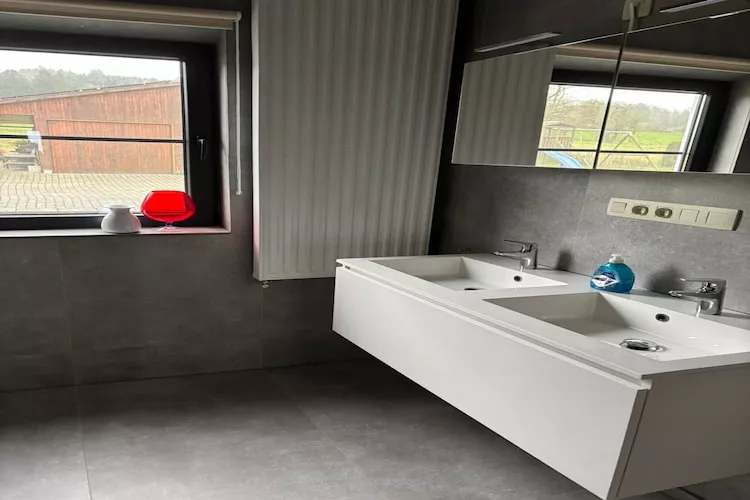 Très belle habitation à Lierneux pour 8 adultes-Badkamer