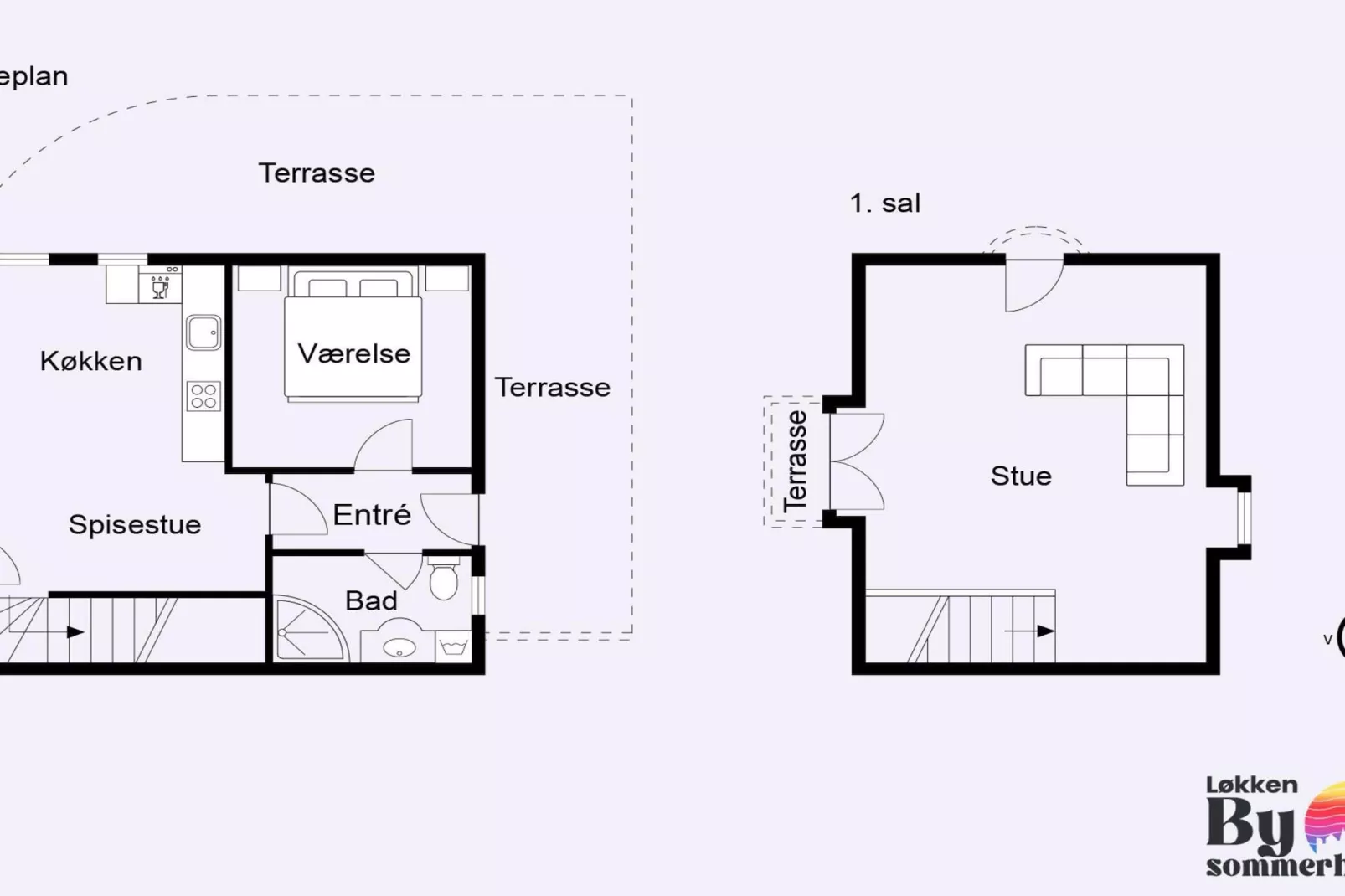 Vakantiehuis in Lokken met terras-Binnen