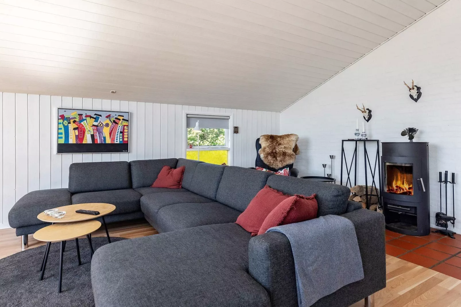 Gezellig vakantiehuis in Lokken, aan zee-Binnen