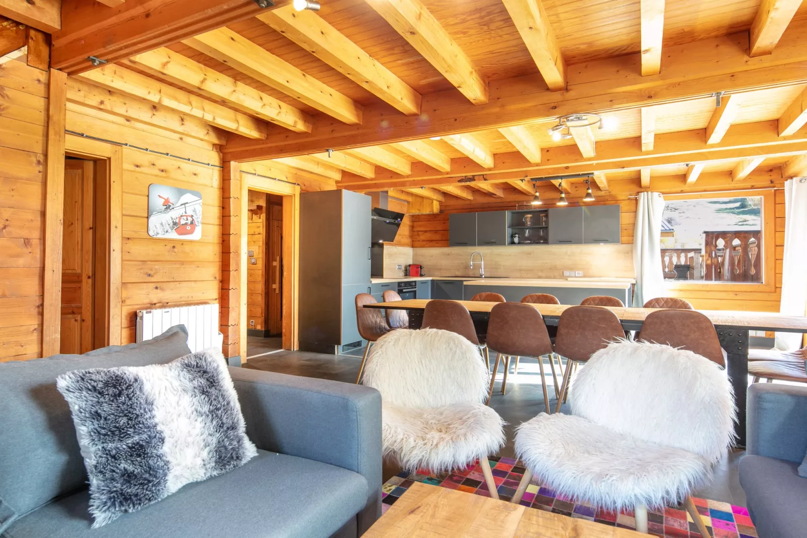 Chalet Le Ponton - 5P9-Woonkamer