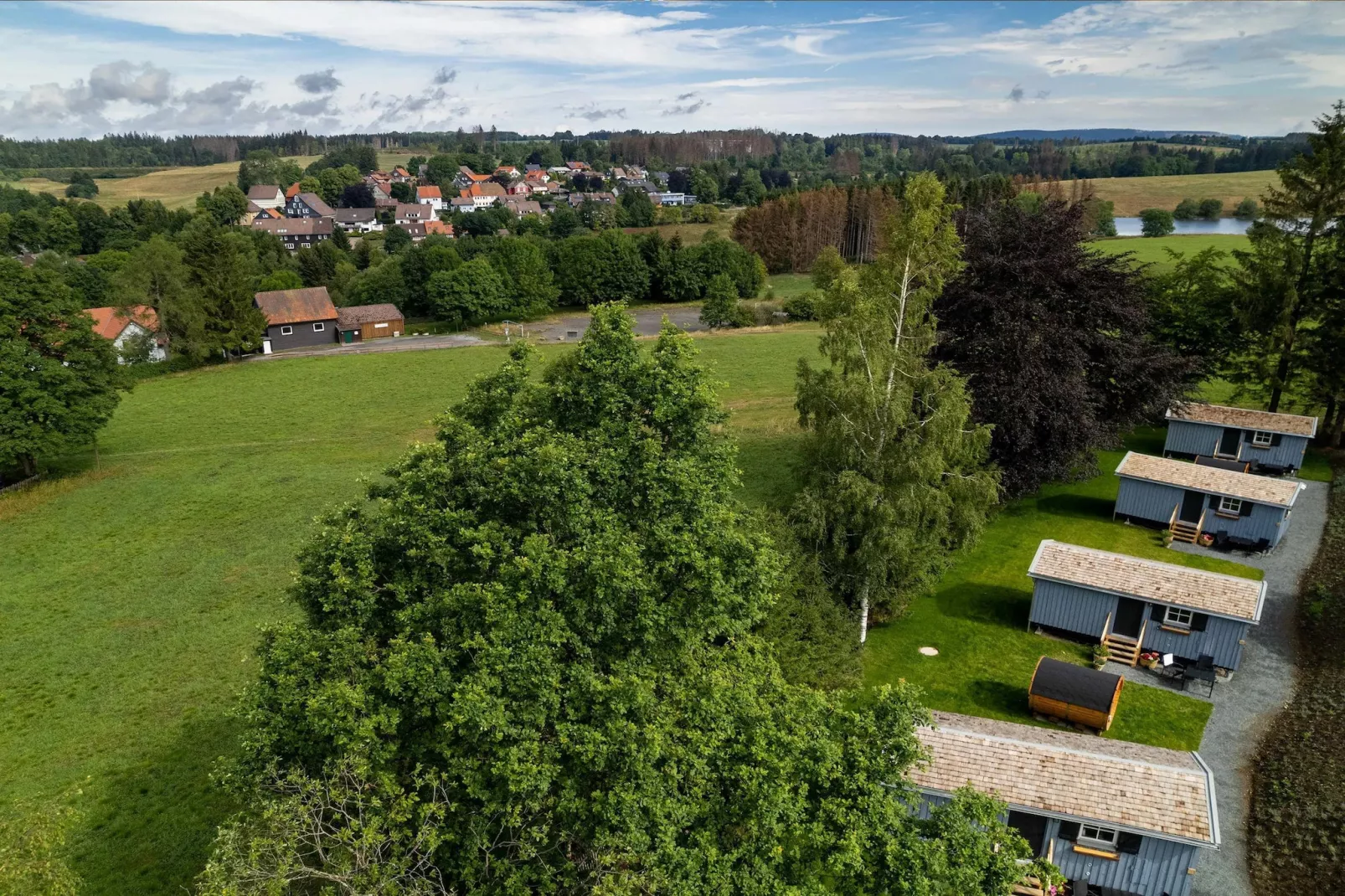 Tiny House-Buitenkant zomer