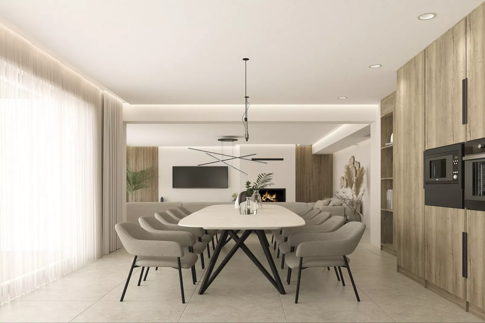 Ouranos Villa-Aether group villas-Eetkamer