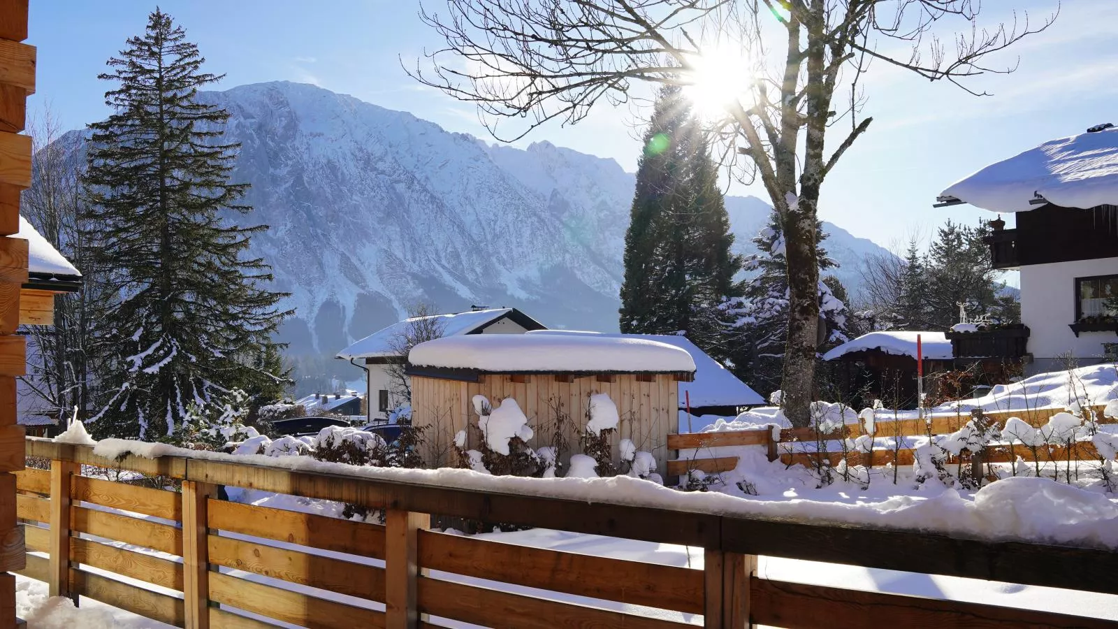 Holzchalet Tauplitz-Uitzicht winter