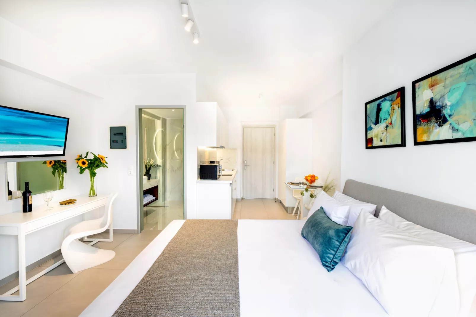 Creta Sun, 101 Studio City View-Slaapkamer