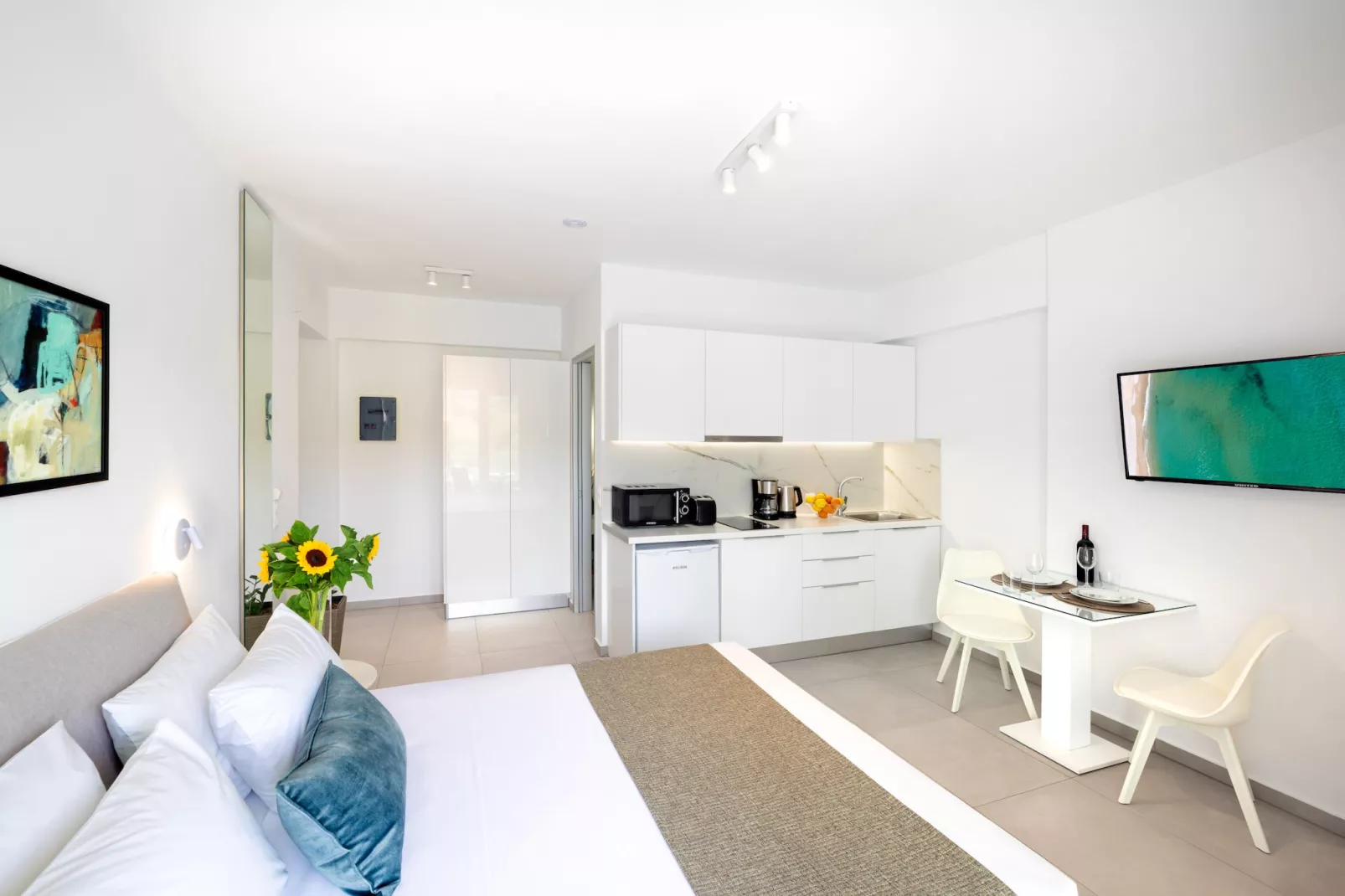 Creta Sun, 102 Studio City View-Slaapkamer