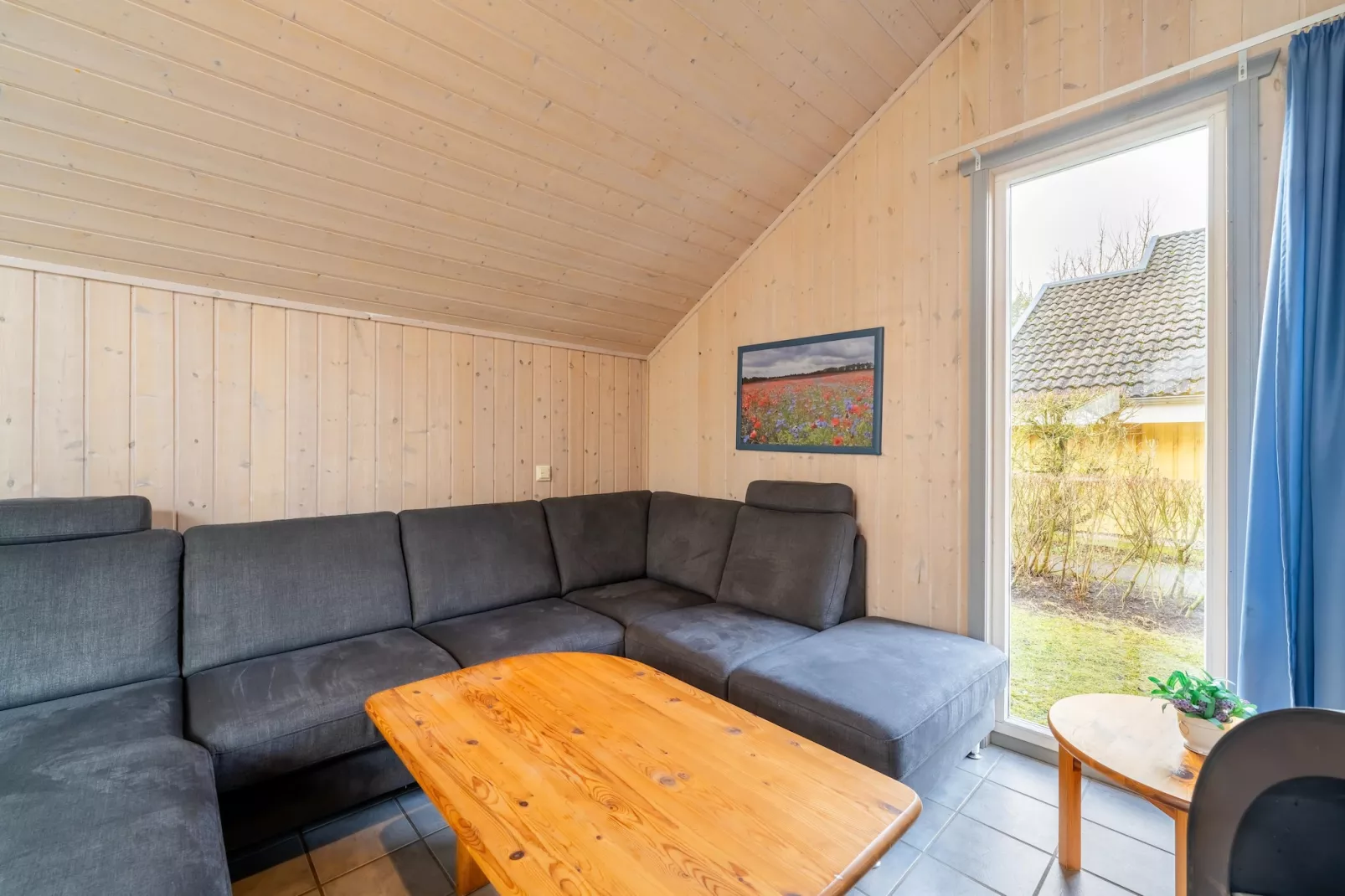 FH Wildgans Comfort mit Sauna & Kaminofen 81 qm 131-Woonkamer