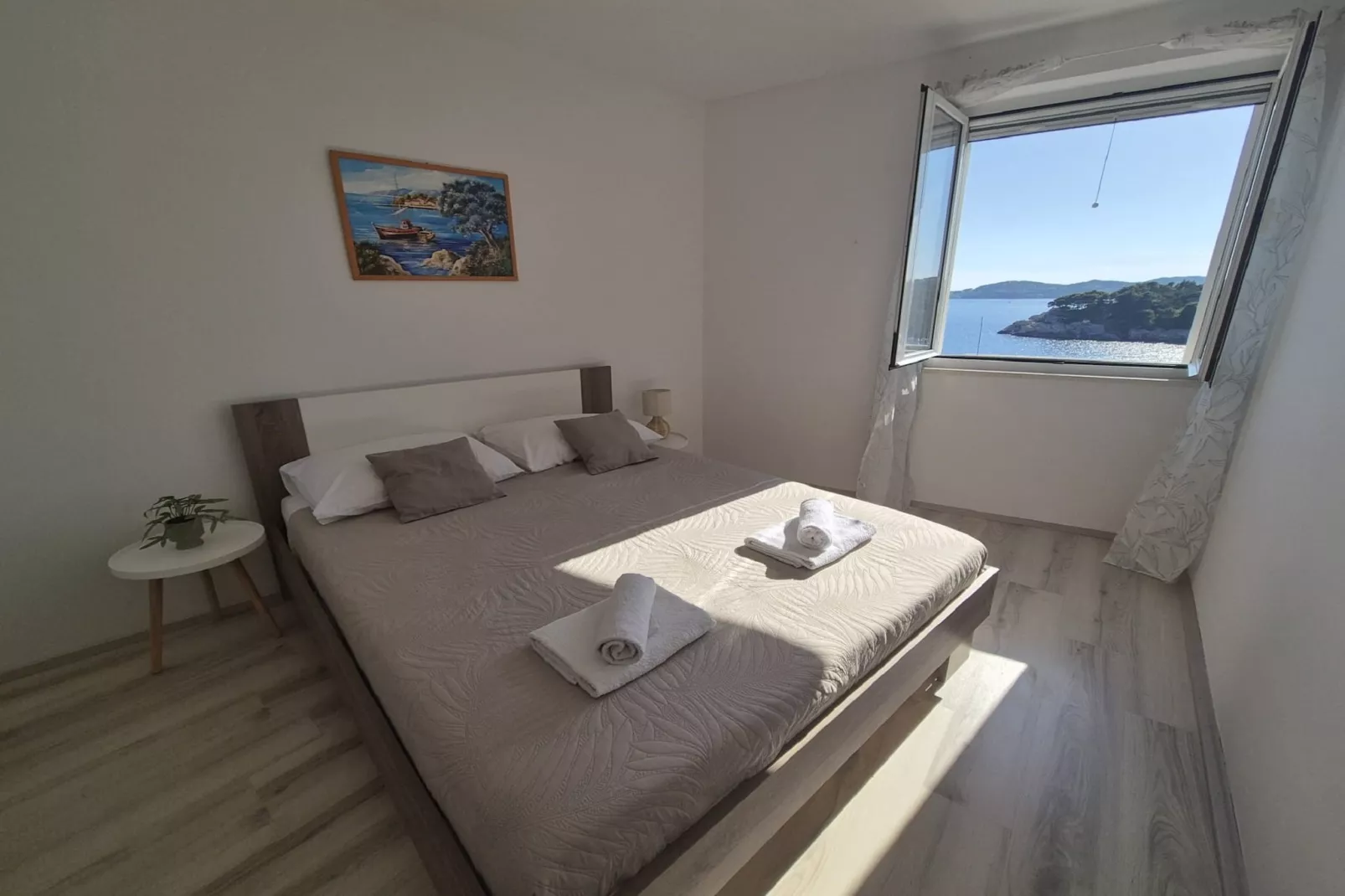 Apartments Matea - One-Bedroom Apartment with Sea View - (Štikovica)-Slaapkamer