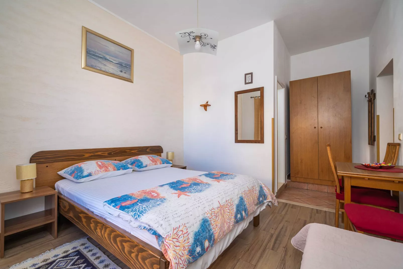 Apartments Senjo - Studio Apartment with Balcony with Side Sea View (Apartman 4)-Slaapkamer