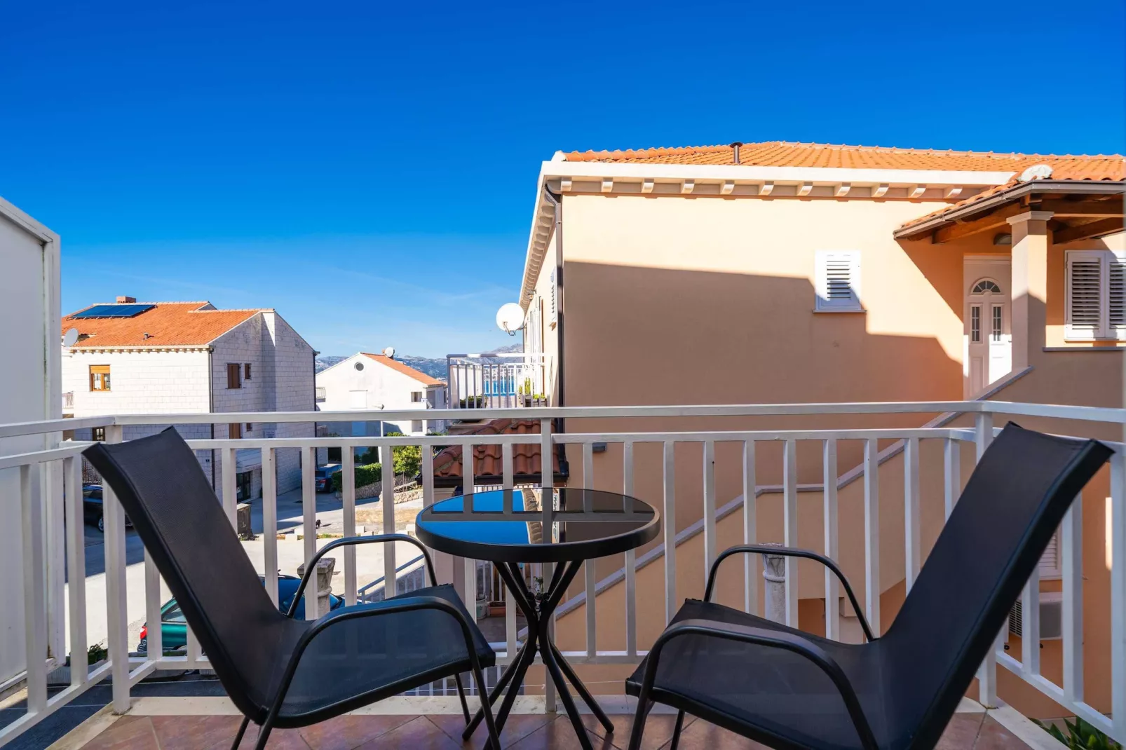 Apartments Senjo - Studio Apartment with Balcony with Side Sea View (Apartman 4)-Terras