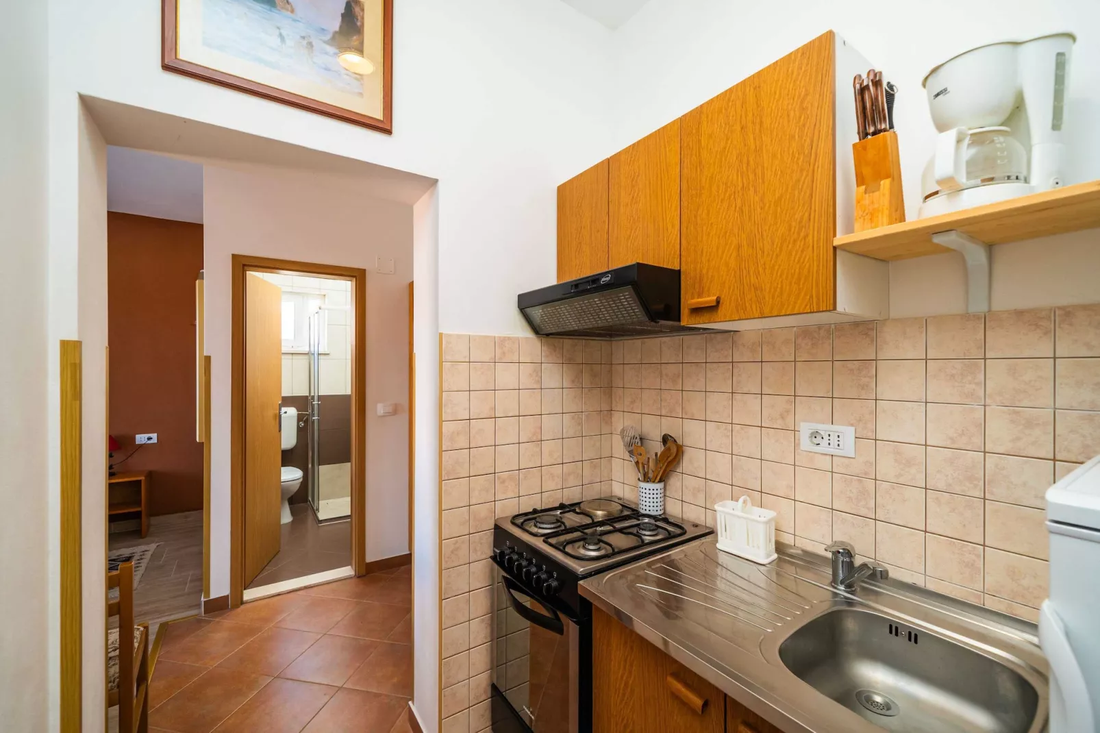 Apartments Senjo - Studio Apartment with Balcony and Sea View (Apartman 2)-Keuken