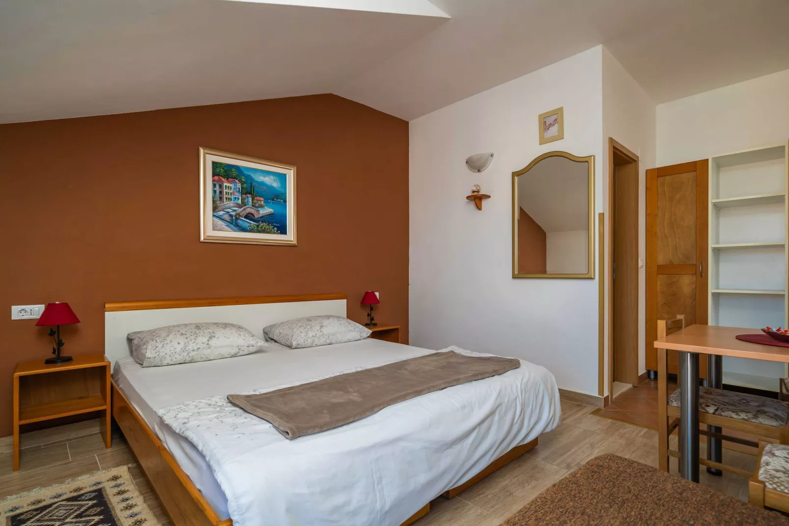 Apartments Senjo - Studio Apartment with Balcony and Sea View (Apartman 2)-Slaapkamer